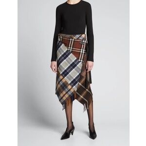NWT Marine Serre Multicolor Tartan Scarves Regenerated Unisex Wrap Skirt Small